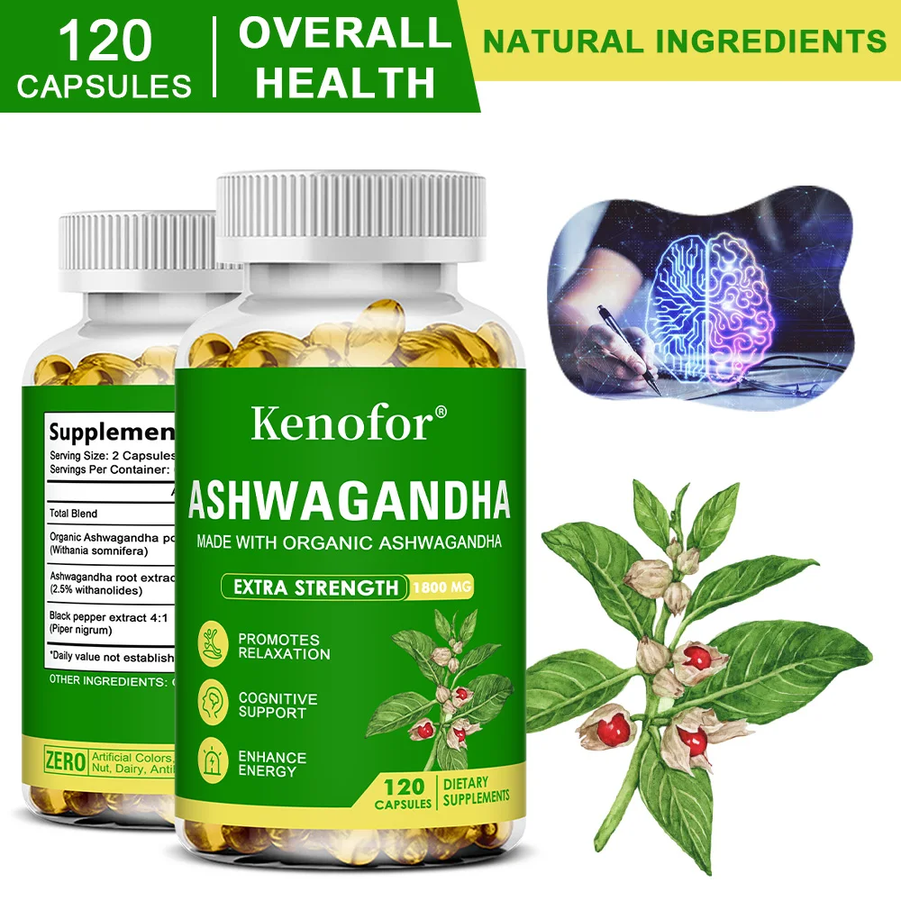 

Ashwagandha Capsules, Support Mood Balance, Relaxation, Cognitive Clarity, Physical Stamina, Antioxidant & Immune Wellness