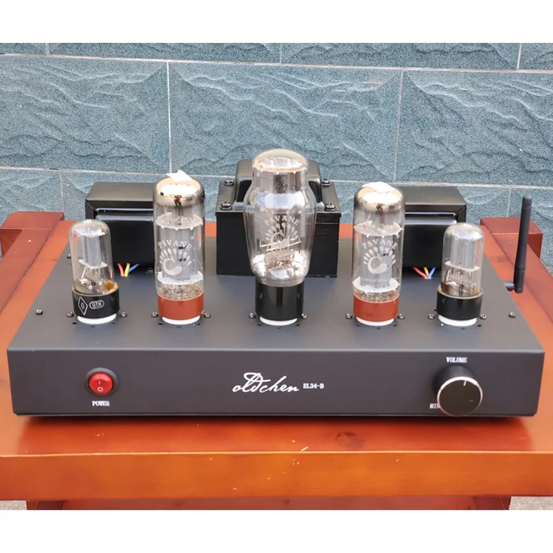Oldchen El34 amplificador de tubo de vacío Clase A amplificador de sonido Hifi alta potencia 10w cine en casa Bluetooth 5,0 amplificador doméstico de alta gama