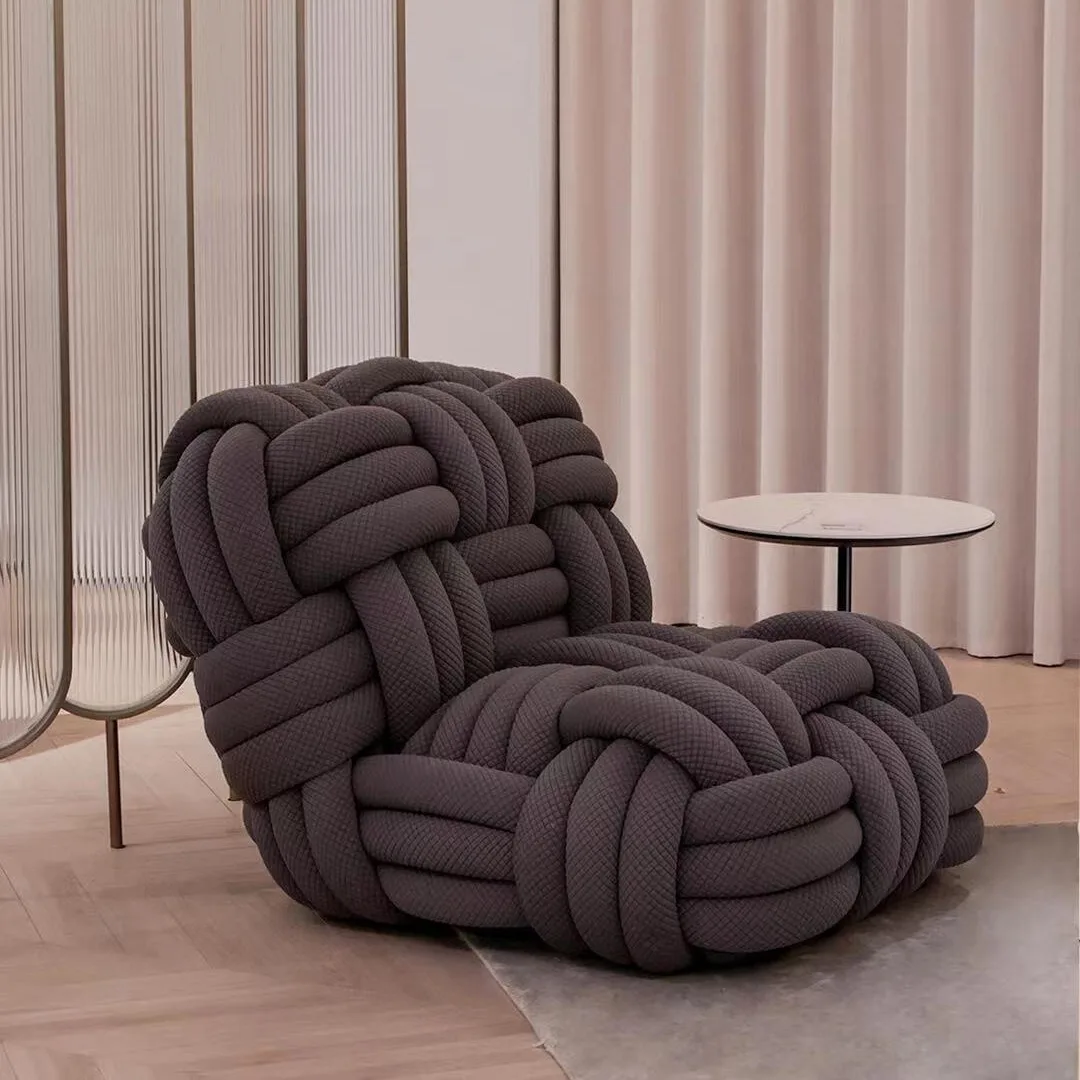 Designer Creative Art Personality New Single Sofa Sofa Braided Chair