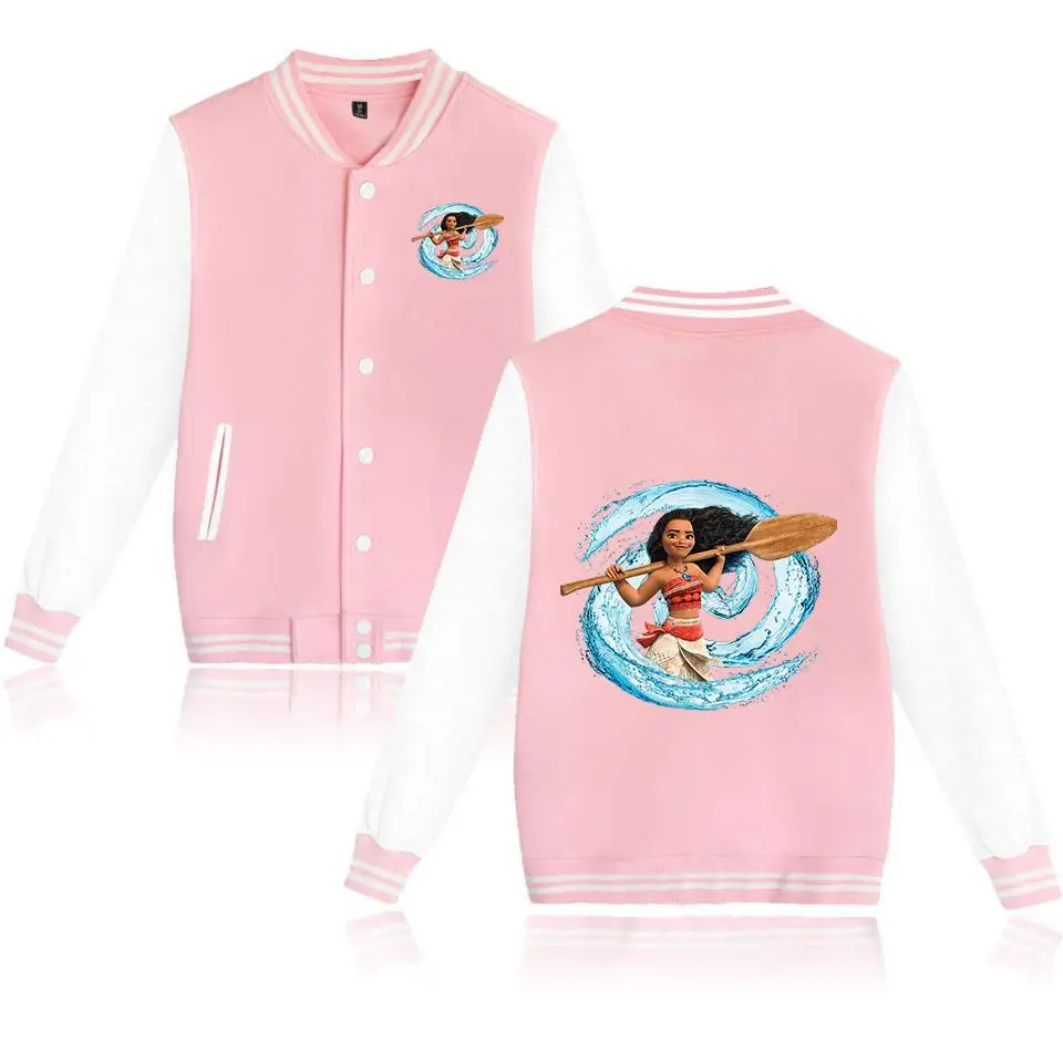 Moana Varsity Baseball Bomber Jackets Men Women Clothes Streetwear Kids Boys Girls Harajuku Jacket Single Coats