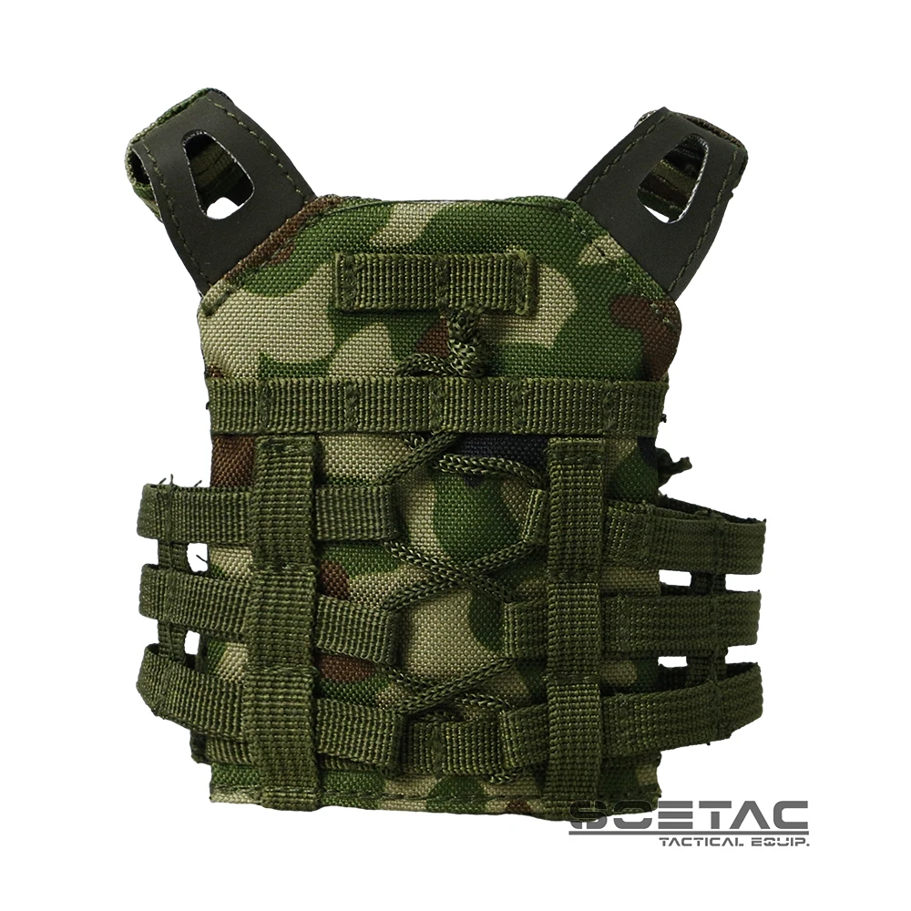 Tactical Mini Molle Vest Adjustable Kitty Camo Doll Plate Carrier Decorative Tactical Gear Lightweight Beer Vest 600D Nylon