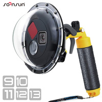 SOONSUN Dome Port Filter Switchable for GoPro Hero 13 12 11 10 9 Black Waterproof Dive Housing Case Go Pro 13 12 11 10 Dome Port