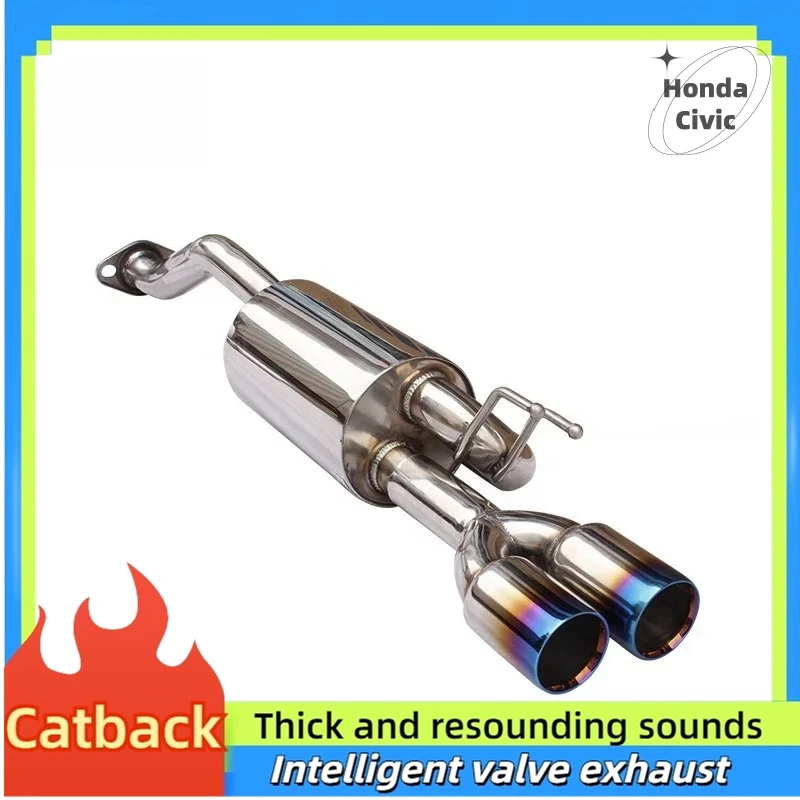 For Honda Civic High Quality Stainless Steel Exhaust Pipe S Drum Modified Sports Car Sound Exhaust System Catback