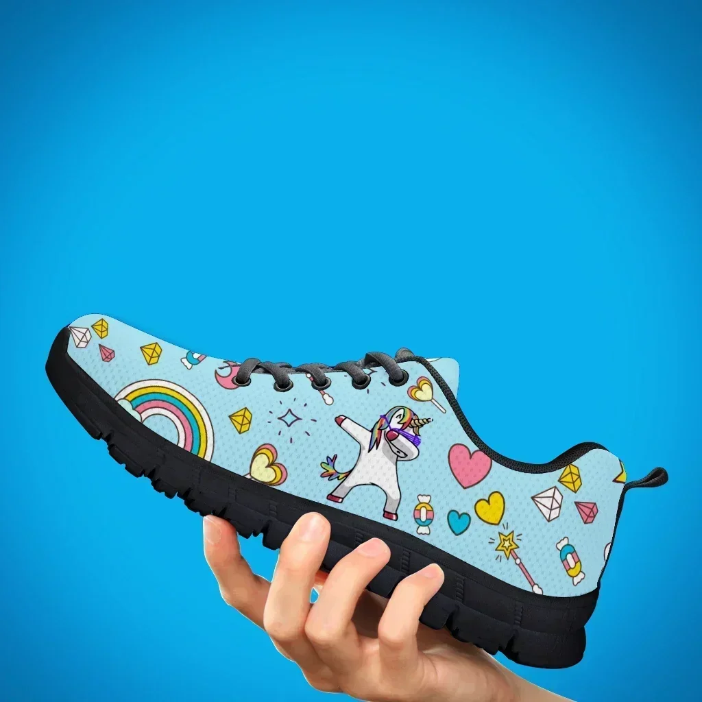 Cartoon Unicorn Design Luxury Brand Fashion Sneakers Heart Cartoon Flat Shoes Lightweight Casual Sneakers Zapatos 4