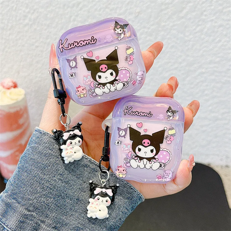 

Case for AirPods Pro 3 Cartoon Kuromi Wireless Bluetooth Earphone Protective Case for Airpods Pro3 Pro2 Pro 4 3 2 1