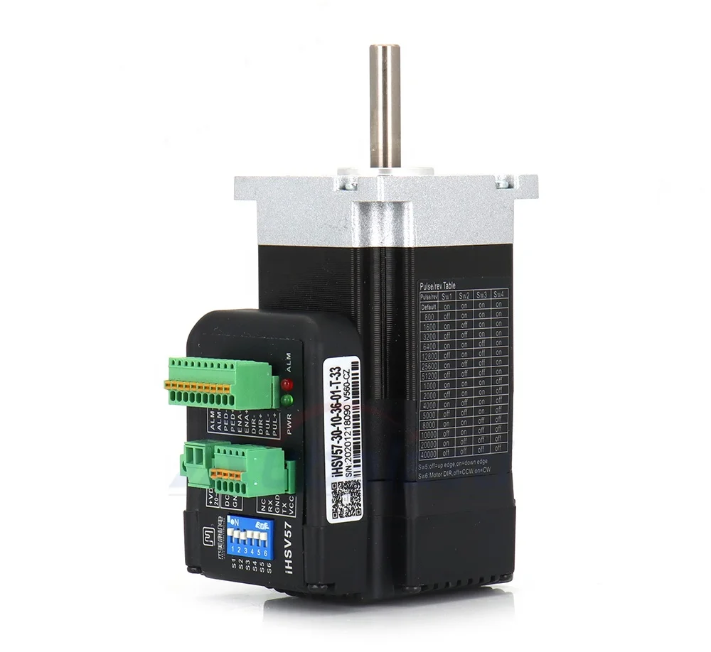 IHSV57-30-10-36-01-T-33 57mm Integrated Servo Motor 3000RPM 36V Dc Servo Drive for Tube  Cutting Machine