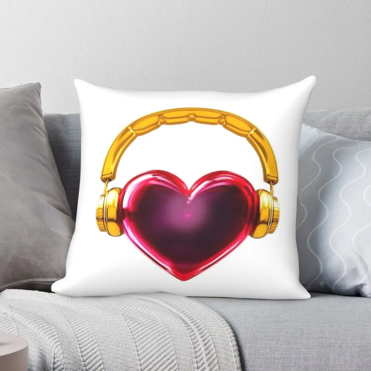 Romeo And Juliet Heart Square Pillowcase Polyester Linen Velvet Pattern Zip Decorative Pillow Case Room Cushion Case 18
