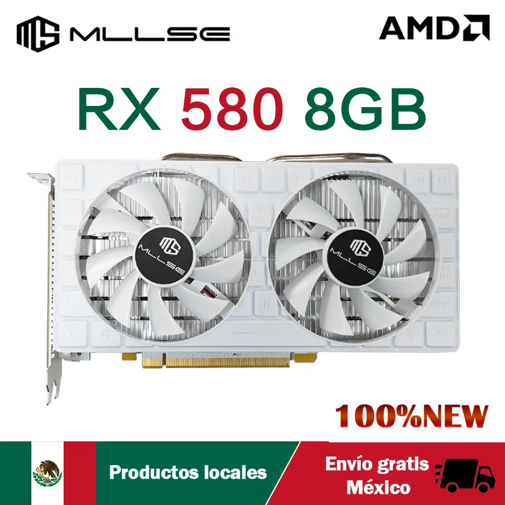 MLLSE AMD RX 580 8GB 2048SP 6Pin Placa De Video Gaming Graphics Card GDDR5 256Bit PCI Express 3.0 ×16 Radeon GPU rx580 8g