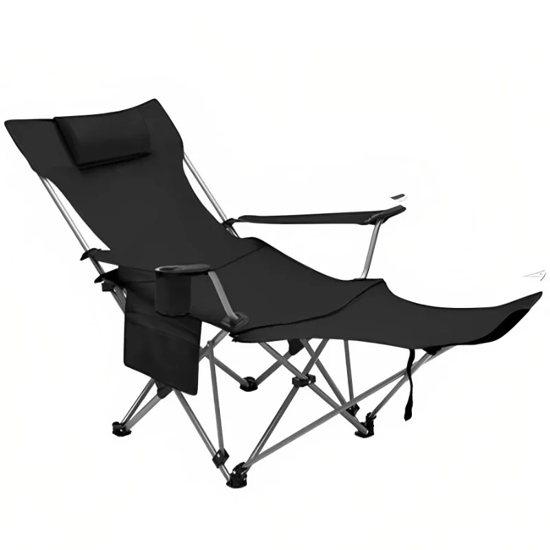 

Outdoor camping beach sign portable lounge chair folding lounge chair with removable footrest