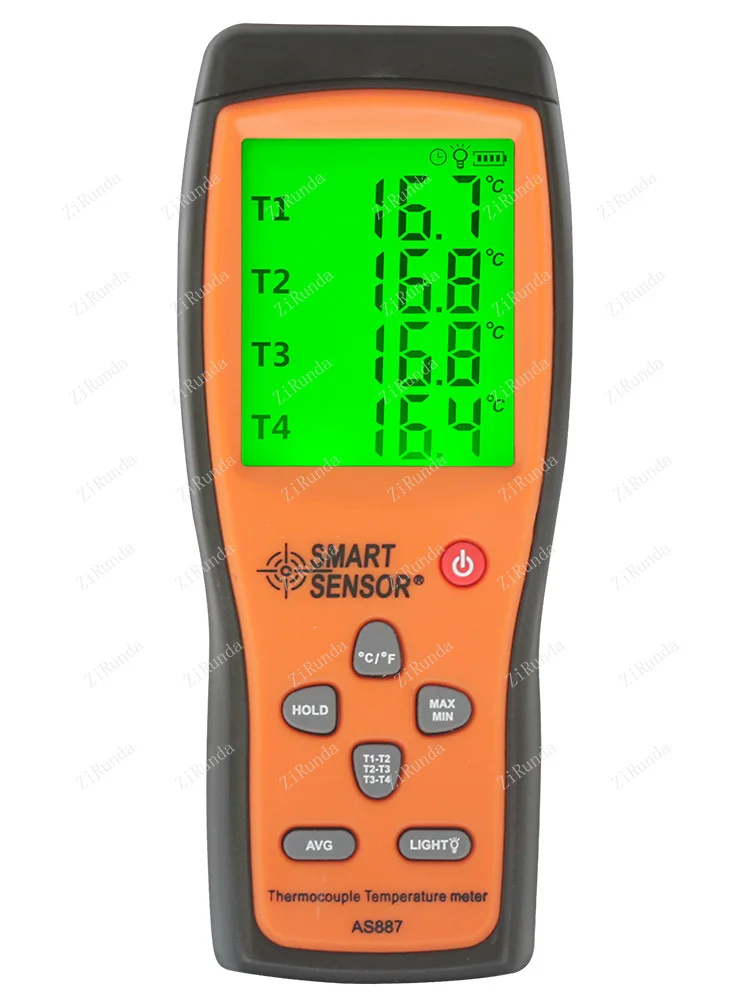 * Termometro a termocoppia a doppio canale Termometro a contatto laser ad alta precisione a quattro canali