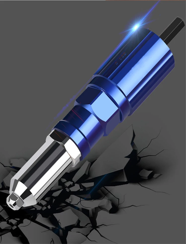 Electric Rivet Gun 2.4mm-4.8mm Rivet Nut Gun Drill Adapter Cordless Riveting Tool Insert Nut Pull Rivet Tool