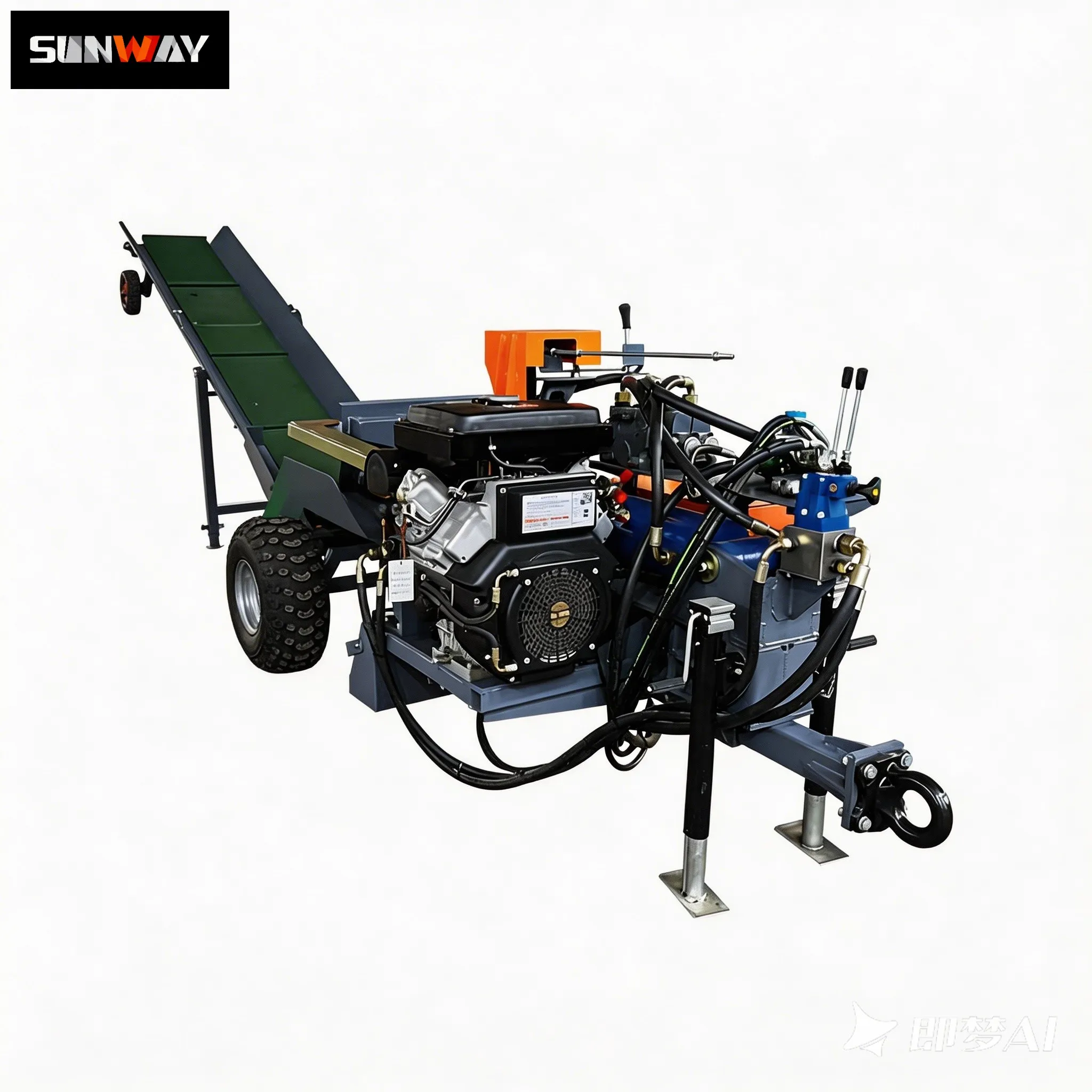 

Heavy Duty 50T Powered Log Splitter Automatic Horizontal Wood Firewood Cutting Forestry Machinery
