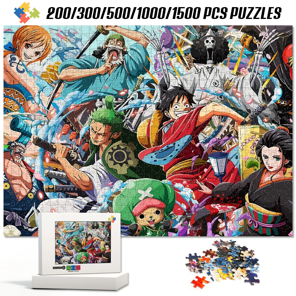 

Деревянный пазл One Piece с Луффи и Зоро, 1000 деталей, головоломка, развивающая игрушка для взрослых и детей, веселая настольная игра, декор для дома