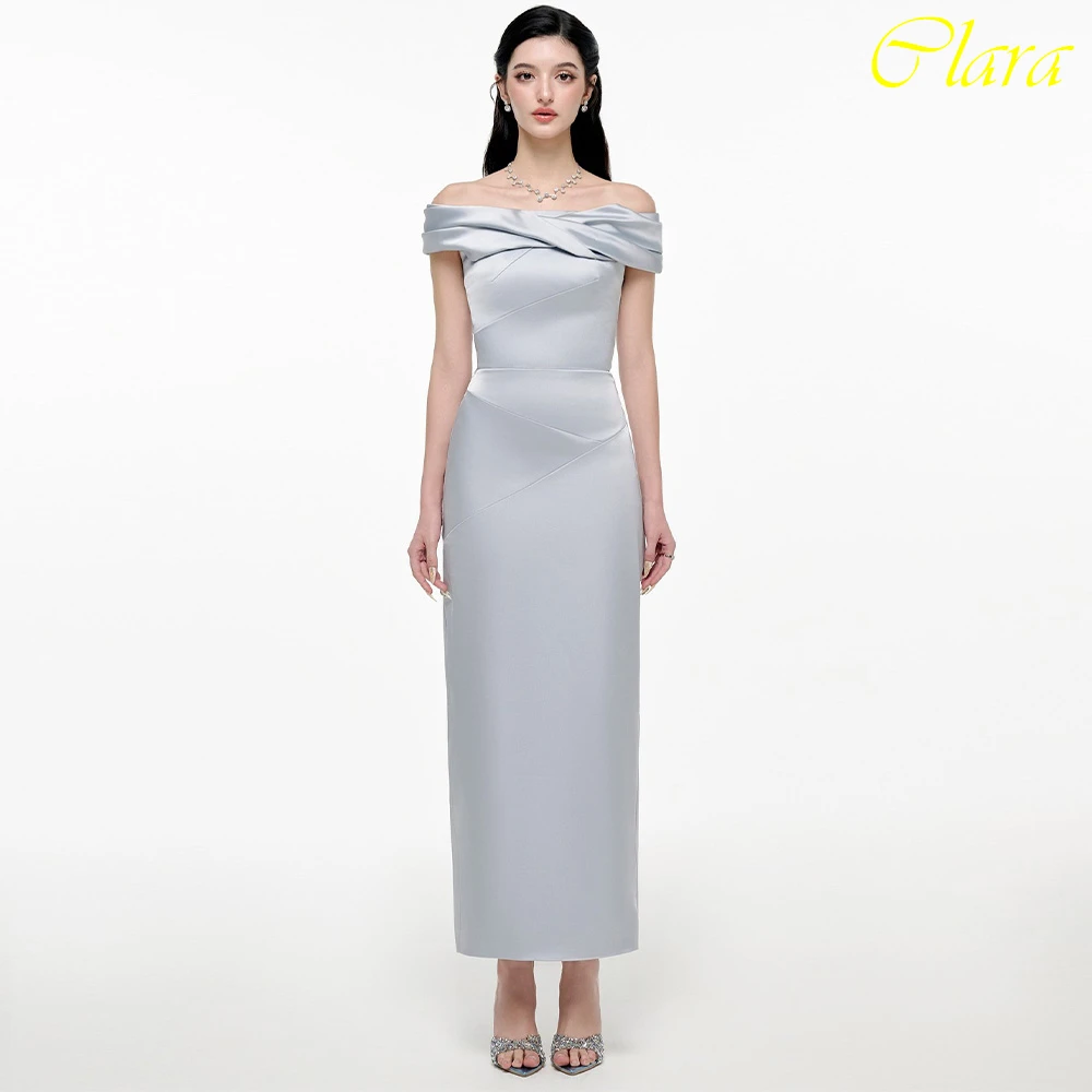 تخصيص مستقيم قارب الرقبة كاب كم فستان سهرة أنيق حساسة عالية الجودة فستان الحفلات الموضة الحديثة فستان الحفلة الراقصة #1