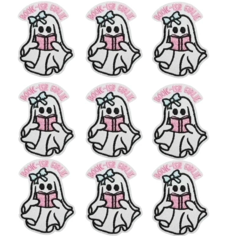 Reading Book Slogan Patches, Funny Reader 10/12PCS WholesaleCute Iron on Appliques for Laptop Bag DIY Sewing Supplies