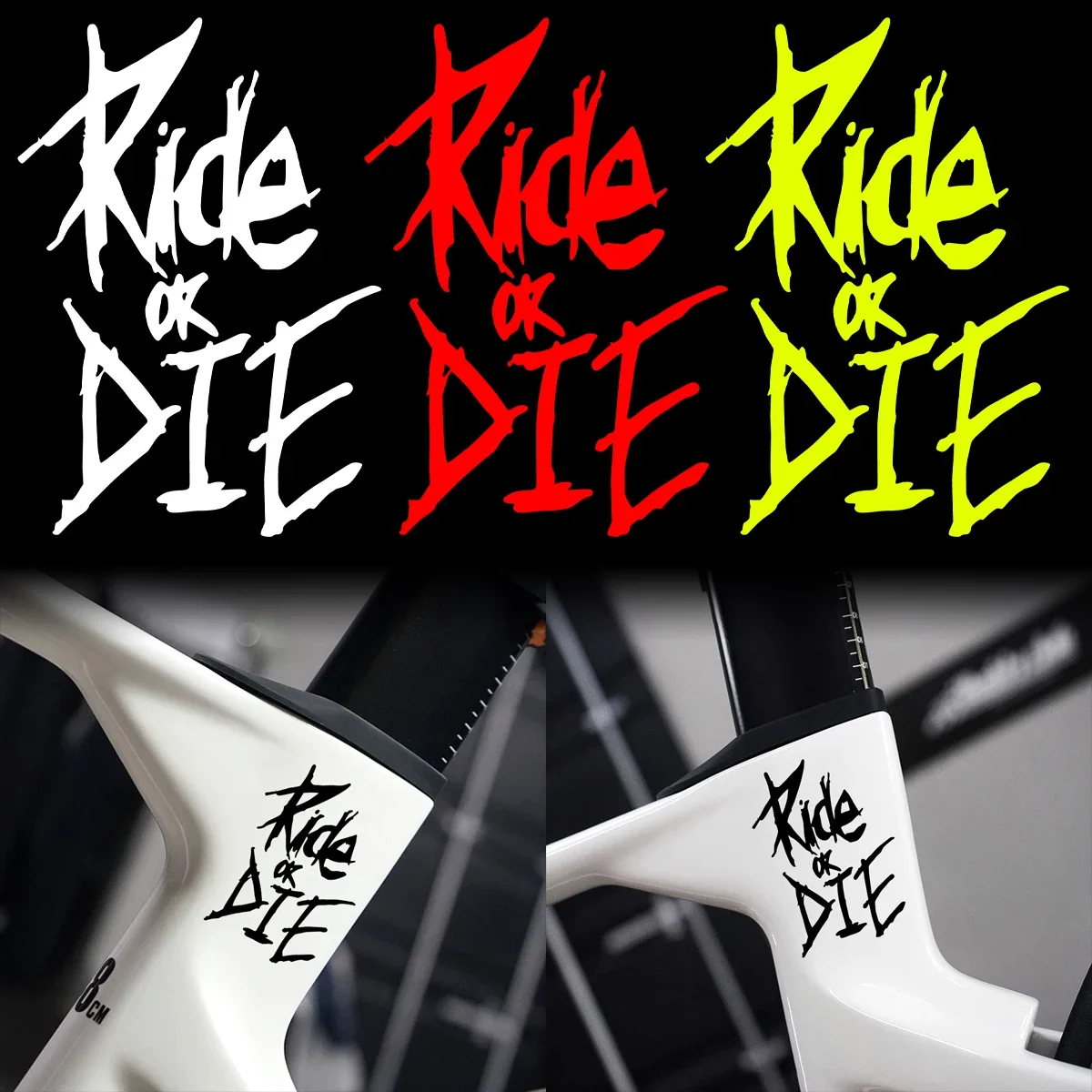 Ride or Die ? autocollants réfléchissants pour cadre de vélo, autocollant pour Tube supérieur de vélo électrique/vtt/route, accessoire en vinyle pour casque de moto Ride or Die ? autocollants réfléchissants pour cadre de vélo, autocollant pour Tube supérieur de vélo électrique/vtt/route, accessoire en vinyle pour casque de moto