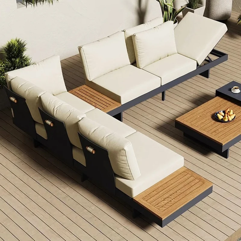 

Outdoor Patio Garden Furniture Sets Sofa Aluminum Cushion Chairs Garden Furniture Sets Modern Luxury Conjunto Home Furniture