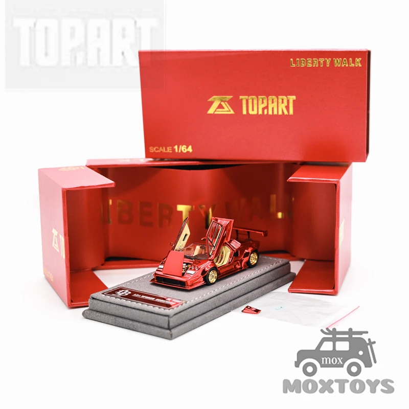 

Topart 1:64 LBWK Countach Chrome Red BeiJing Limited Edition limited999 Diecast Model Car
