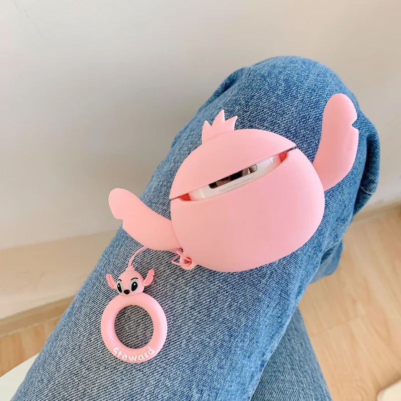 Funda de silicona con dibujos animados de Disney para Airpods 1 2, funda protectora para auriculares inalámbricos con Bluetooth, funda de carga para Airpods Pro