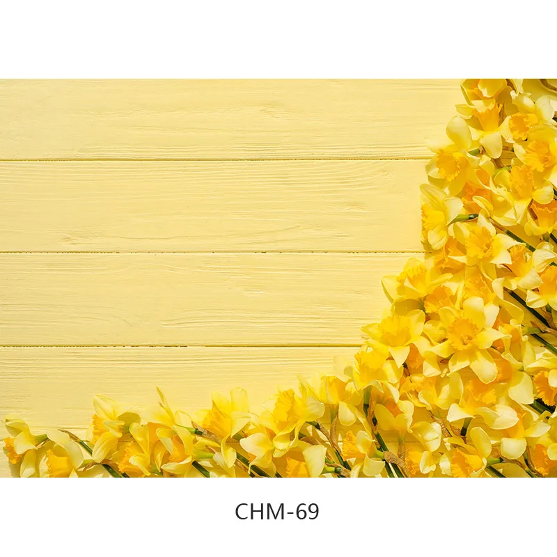 SHENGYONGBAO Art Fabric Photography Backdrops Props Flower Wood Planks Photo Studio Background CHM-13