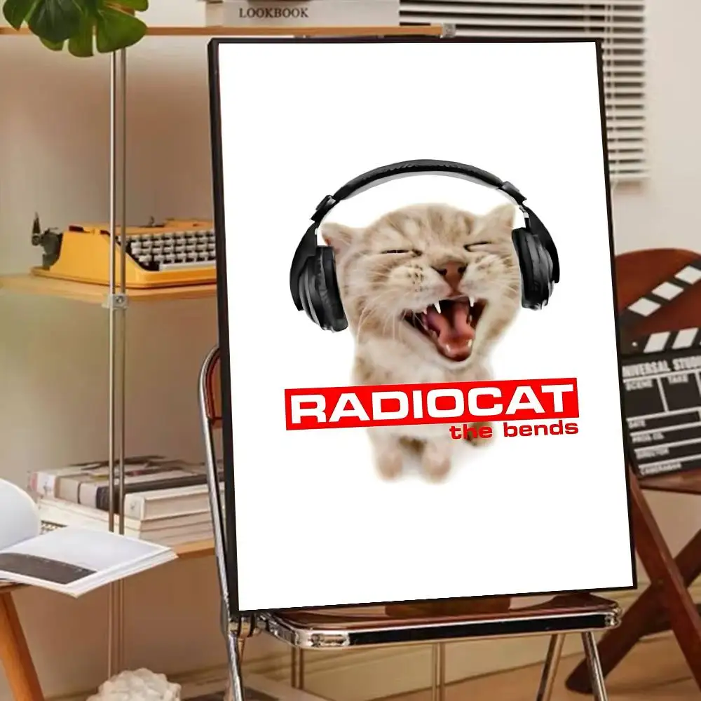 Cool R-Radiohead Band new group Poster HD home decor sticky wall waterproof home living room bar aesthetic decor