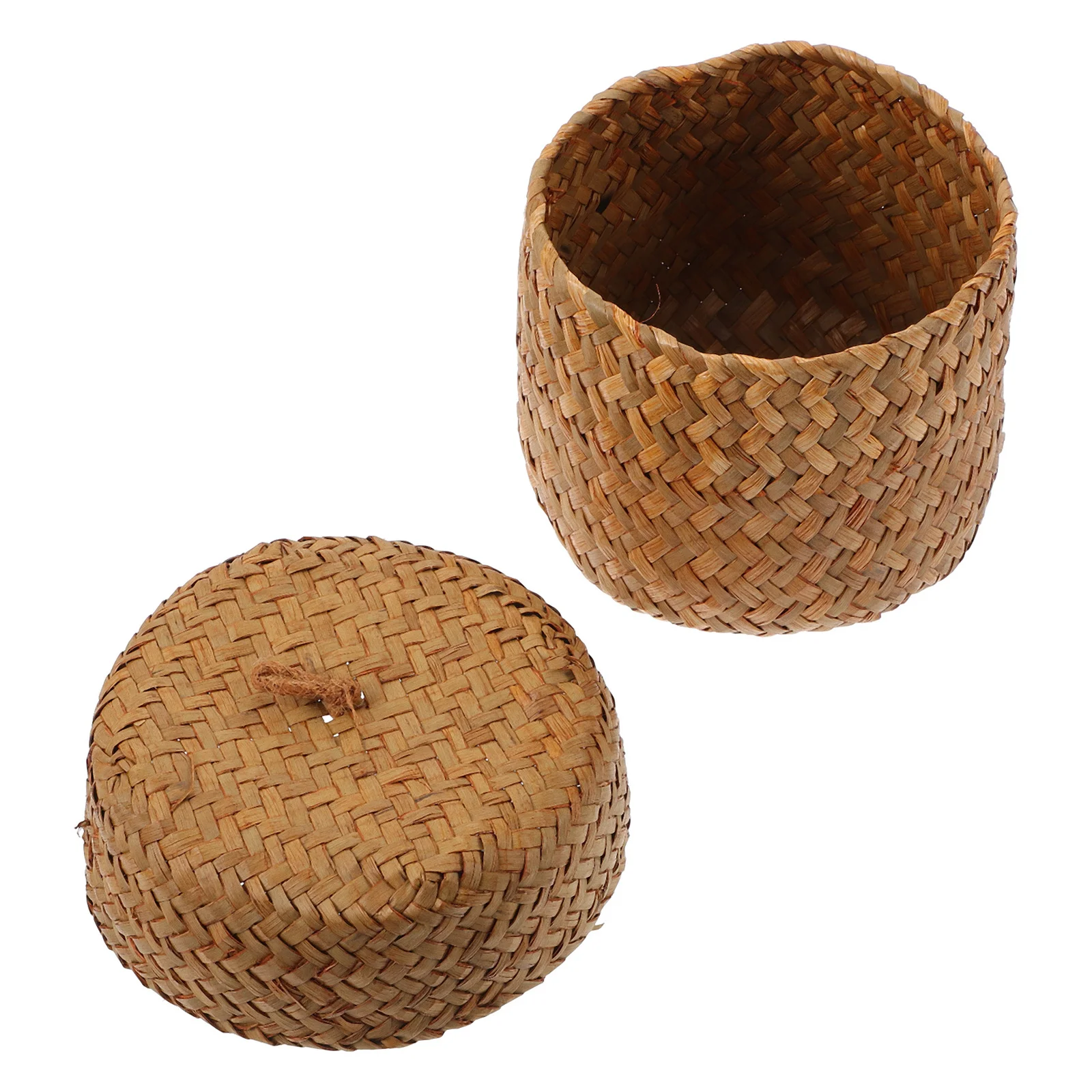 سلة زهور منسوجة يدويًا حاوية أشتات صغيرة لتغليف الهدايا سلة تخزين مزخرفة خفيفة الوزن لحفلات الزفاف المنزلية #2