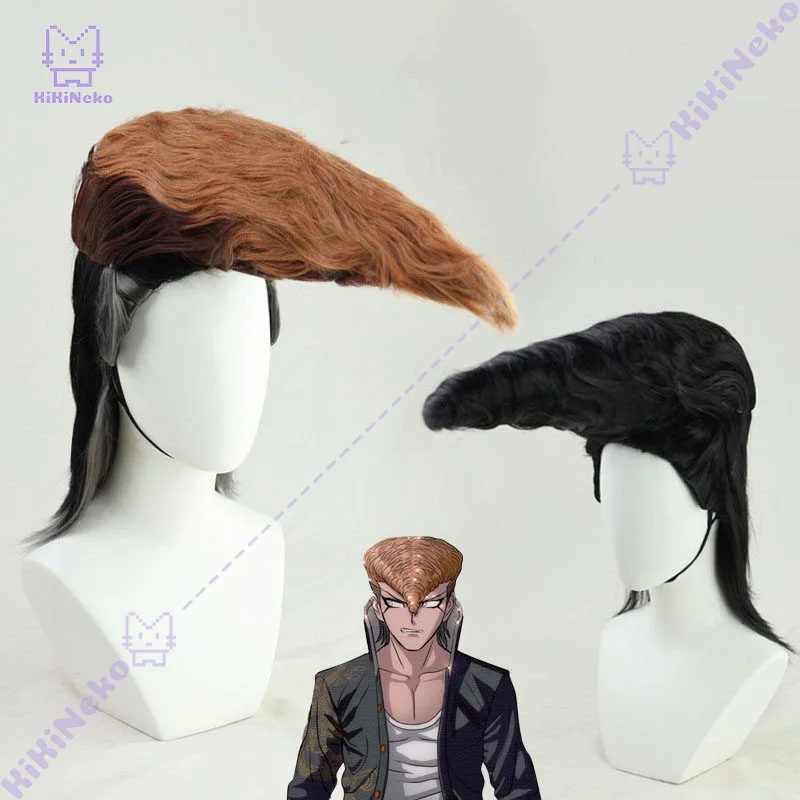 Anime Mondo Owada Cosplay Wig Mondo Owada Black And Two Tone Style Cos Hair For Comicon Party Adult Women Men