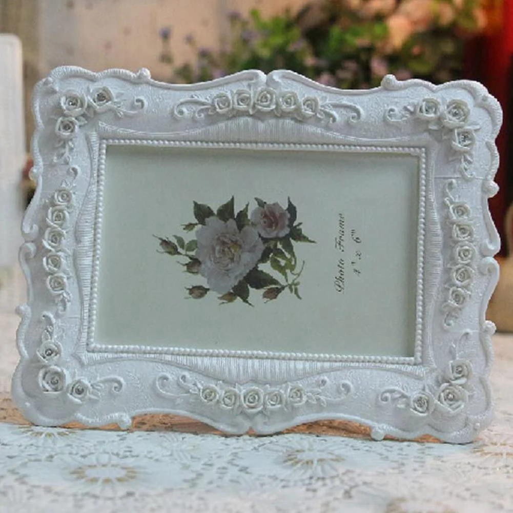 6 Inch Retro White Photo Frame Photo Display Photo Frame Poster Home Decoration Wall Hanging Photo Frame