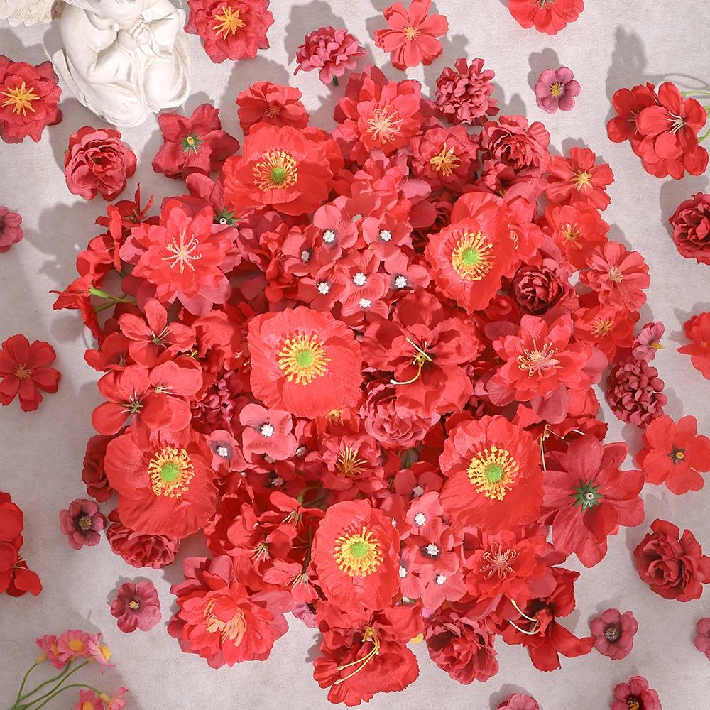 20/50 Stück gemischte künstliche Blumen, Seidenrosen, künstliche Blumen für Zuhause, Raumdekoration, Hochzeitsdekoration, Braut, DIY, Basteln, Geschenke, Zubehör – Detail 1