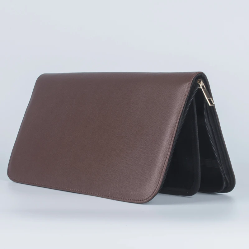 2018 Fountain/Roller Ball Pen Large PU Leather 36 Fountain Pens Pencil Case Storage Holder Zip Bag for 36 Pens