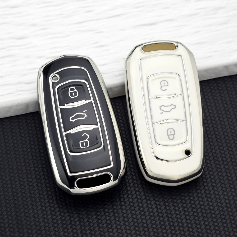 TPU Car Remote Key Case Cover for Geely Coolray X6 X7 Geometry C Emgrand Global Kulrey Hawk GX7 Okavango NL3 Protect Shell Bag