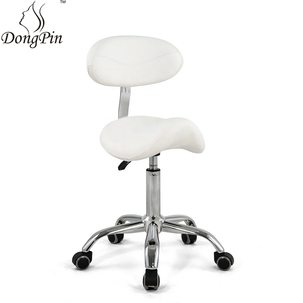 Hydraulic Height Adjustable 360-Degree Swivel Seat Rolling Salon Stool with Back for Hair Stylist Barber Chairs