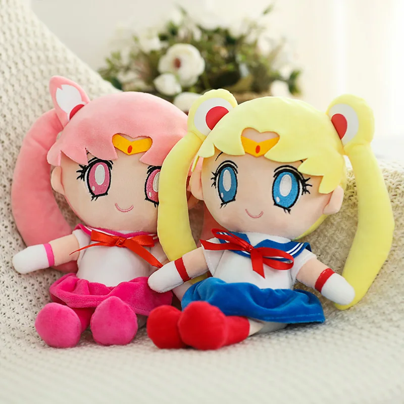 Bellissimo peluche Sailor Moon Cartoon in stile giapponese farcito Anime Sweet Girl Plushies Peluche Doll Room Decor Regali Ragazza