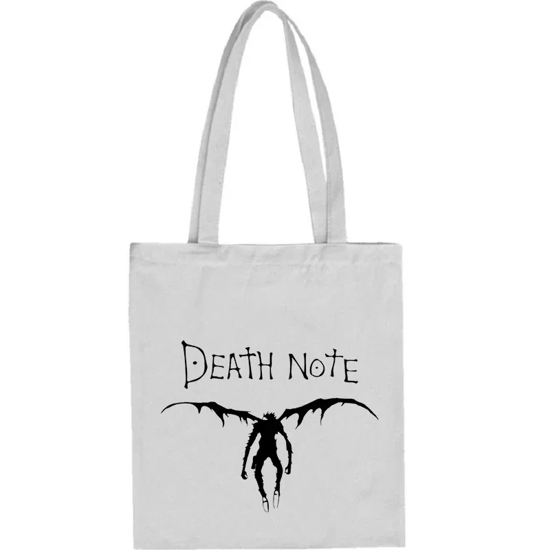 Death Note Anime Women Unisex Handbag Versatile Daily Cool Casual Harajuku Stylish Shoulder Bag Fashion Vintage Canvas Tote Bag