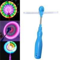 Random Color LED Music Windmill Spinner Mini Handheld Glow Flashing Windmill Rotating Toy Spinning Rainbow Light Up Windmill Toy