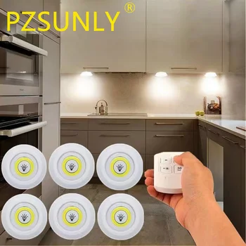 Oświetlenie LED pod szafką Bezprzewodowy pilot Możliwość przyciemniania Szafa Domowa sypialnia Kuchnia Szafa Światło 3W Super jasne światło nocne