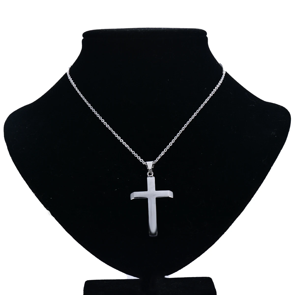 Stainless Steel Simply Religious Cross Pendant Necklace For Women Men Friends Fashion Jewelry Gift