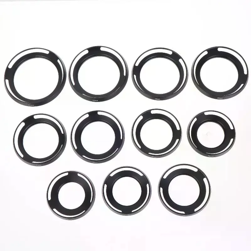 Metal Ultra-thin Hollow Wide-angle Lens Hood For Cameras 37 39 40.5 43 46 49 52 55 58 62 67mm Accessories Universal