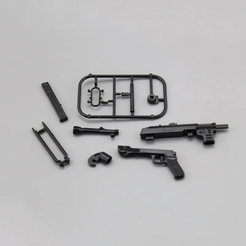 1/6 Soldier Accessories Weapon Puzzle Model MP40 HK416 AK47 Assault Rifle Gun Assembly Model Military Educational Toys