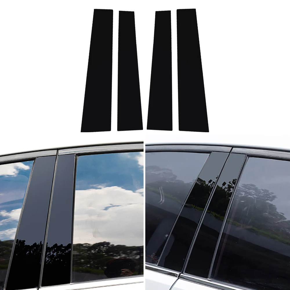 Car Window Decorative B C Column Molding Trims Auto Door Pillar Strip Accessories For Peugeot 301 307 308 408 2008 4008 5008