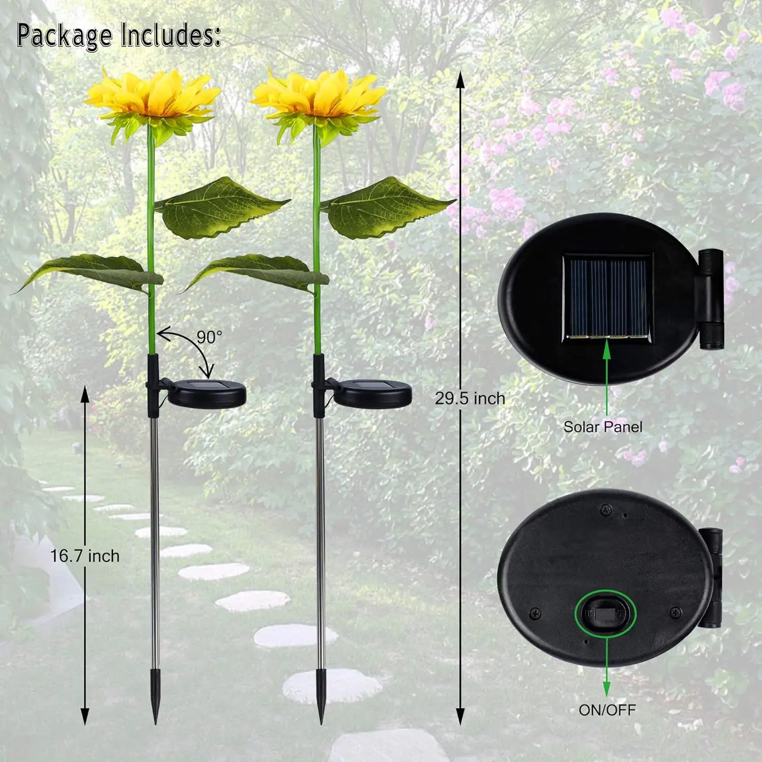 Outdoor Solar Garden Stake Lights,Upgraded LED Solar Powered Light Waterproof Solar Decorative Lights for Garden, Patio, Backyar