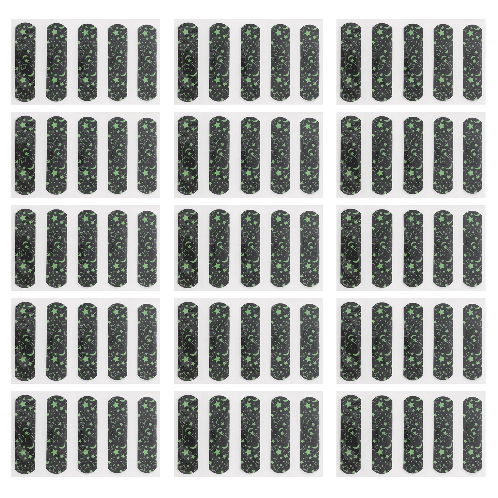 100 قطعة من ضمادات الجرح المتوهجة الليلية، رقع لاصقة صغيرة قابلة للتنفس لإصابات الأصابع، ضمادات أطفال محمولة