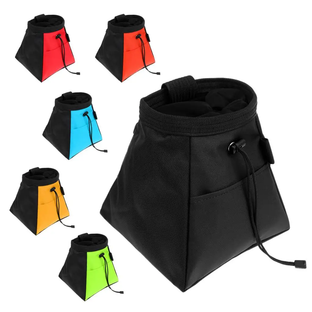 Drawstring Chalk Bag Fleece Belt Loop for Rock Climbing