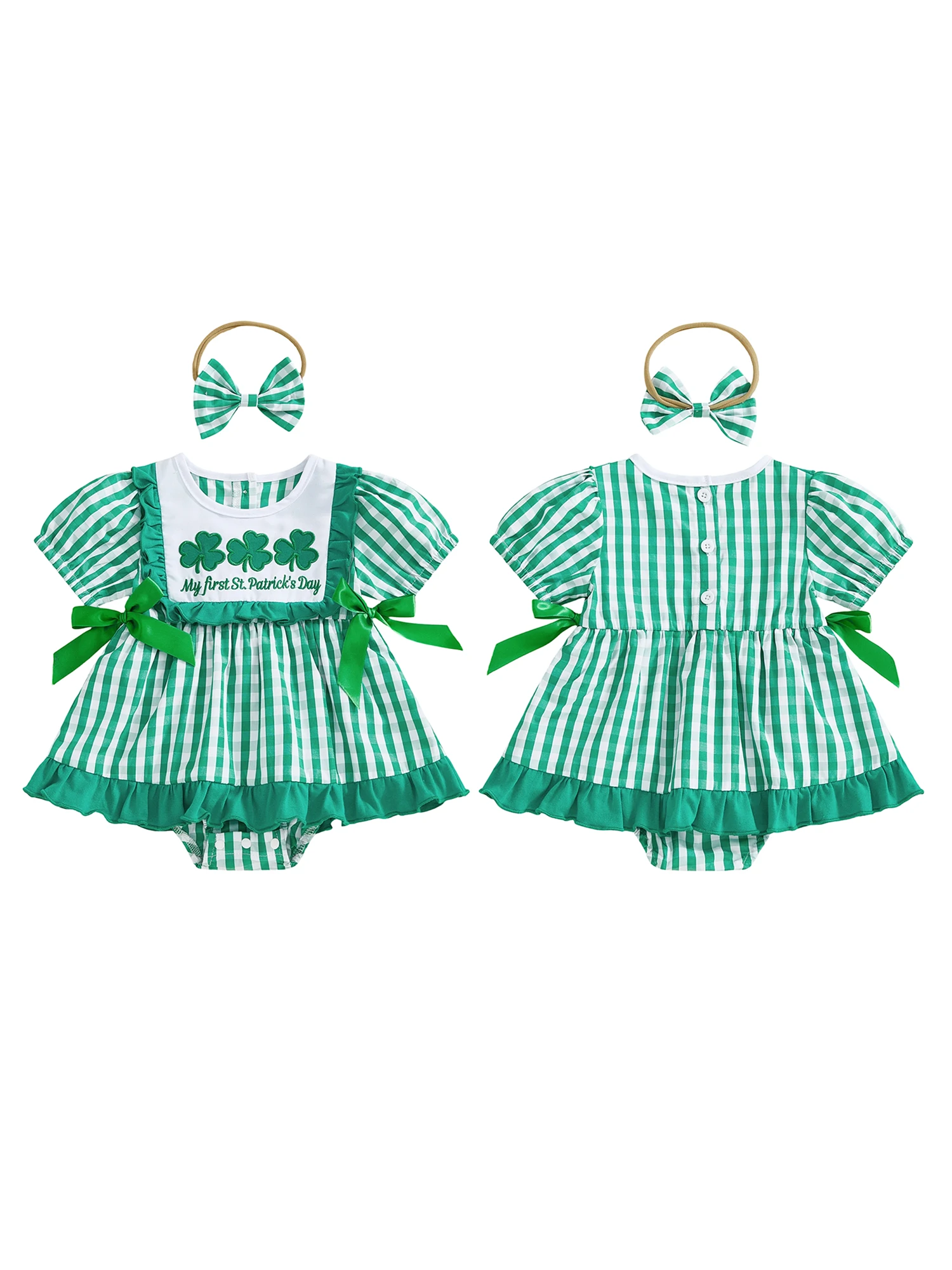 

Infant Baby Girl Clothing Set Sleeveless Floral Print Ruffle Romper with Matching Headband Summer Outfit for Newborns