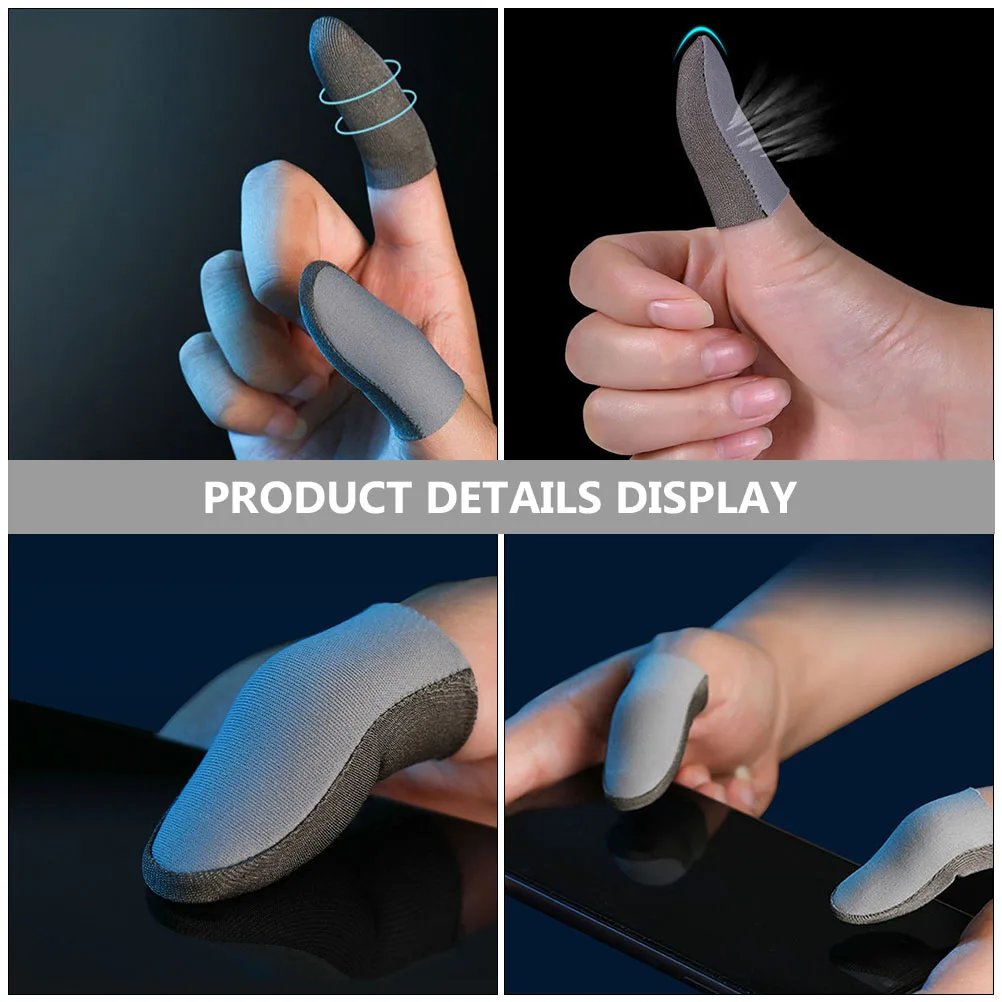 

Anti-slip Gaming Finger Sleeves Sweat-resistant Thumb Protectors Mobile Screen Touch Smooth Experience Portable