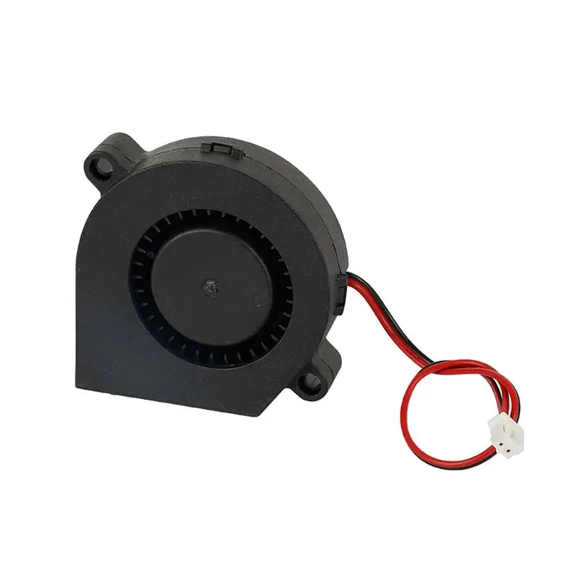 A46M-3D Printer Cooling Fan 5015 Turbo Blower 2-Pin Connector High Rotational Speed Low Noise Cooler 24V