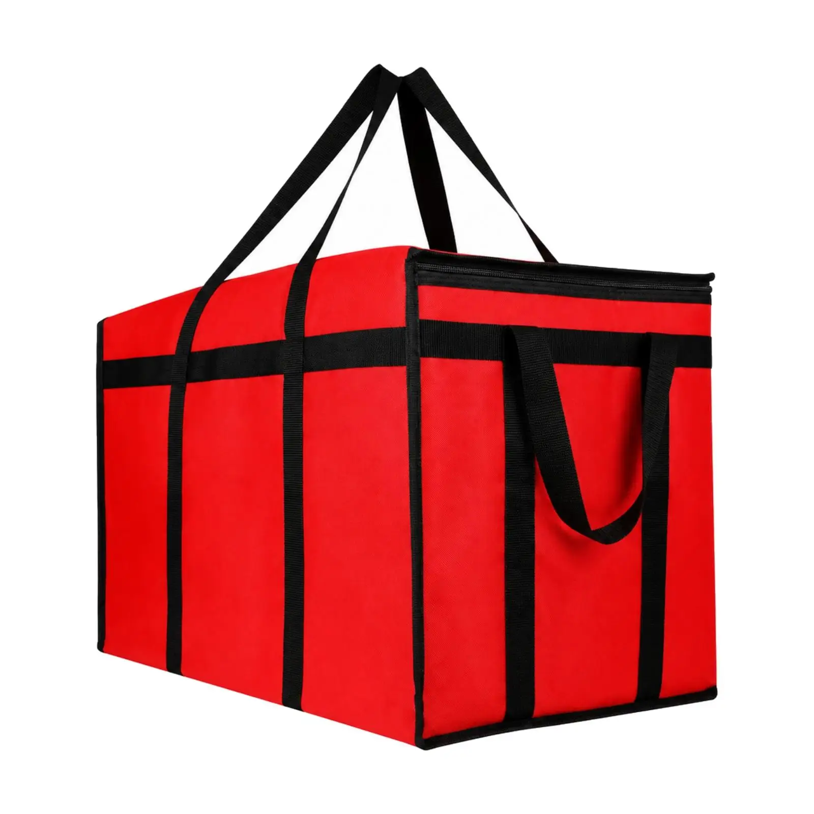 Heavy Duty Insulated Cooler Tote 58x35x38cm Thermal Transport Bag for Prepared Meals and Beverages