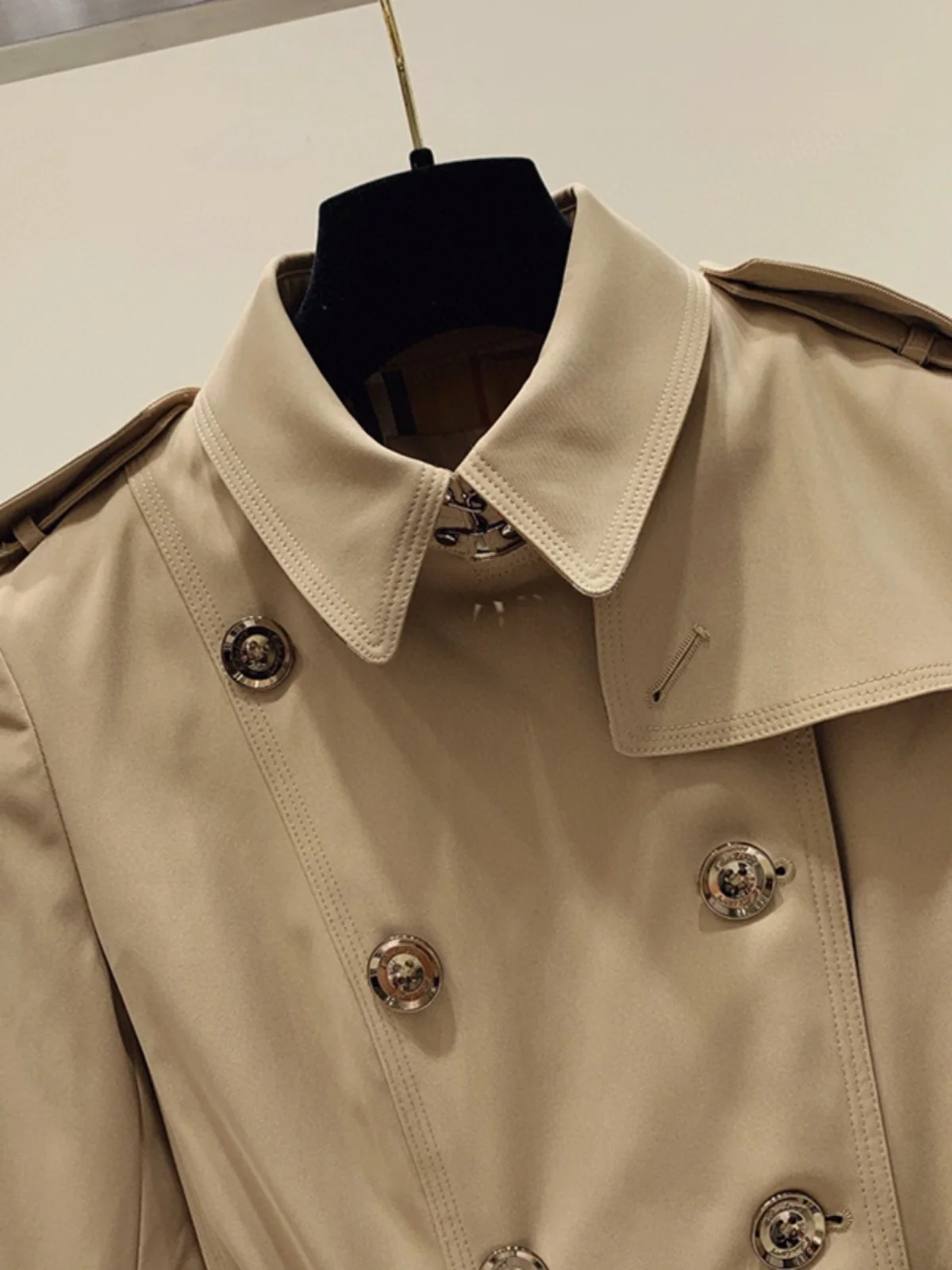 British Style Casual Tailored Coat New Spring Autumn Women's Fashion High Quality Medium Length Windbreaker Jacket