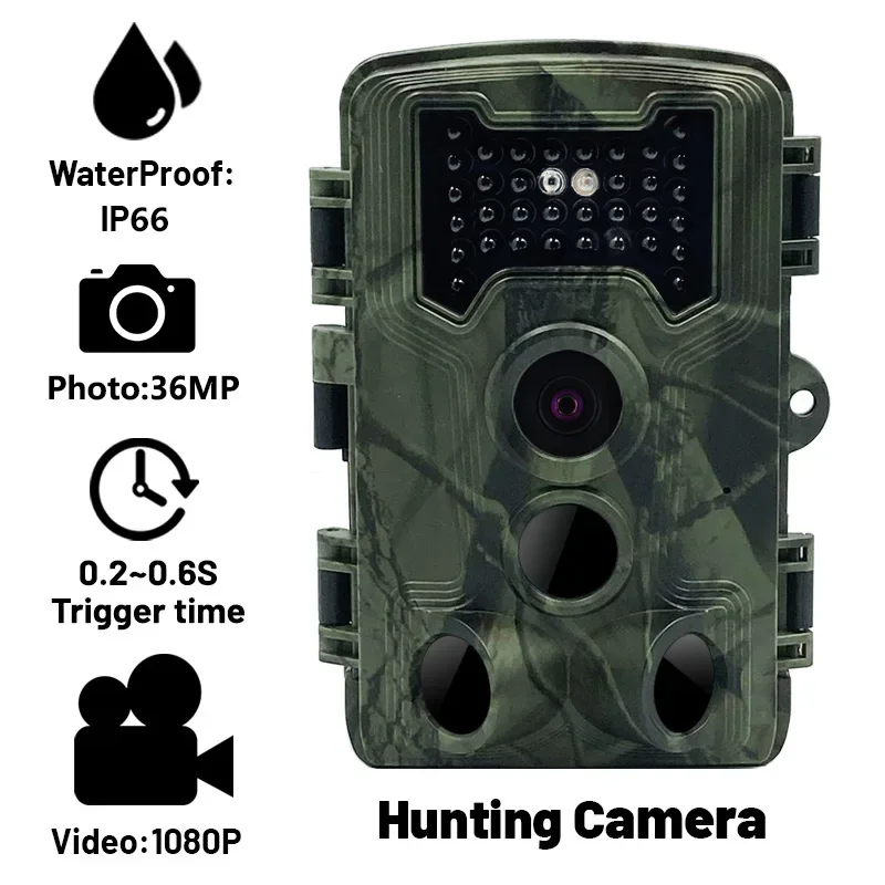 1Pcs PR1000 Outdoor Waterproof IP66 Wide Life Trail Camera 1080P Video Recorder 0.2S Fast Trigger  36MP HD Night Vision Camera