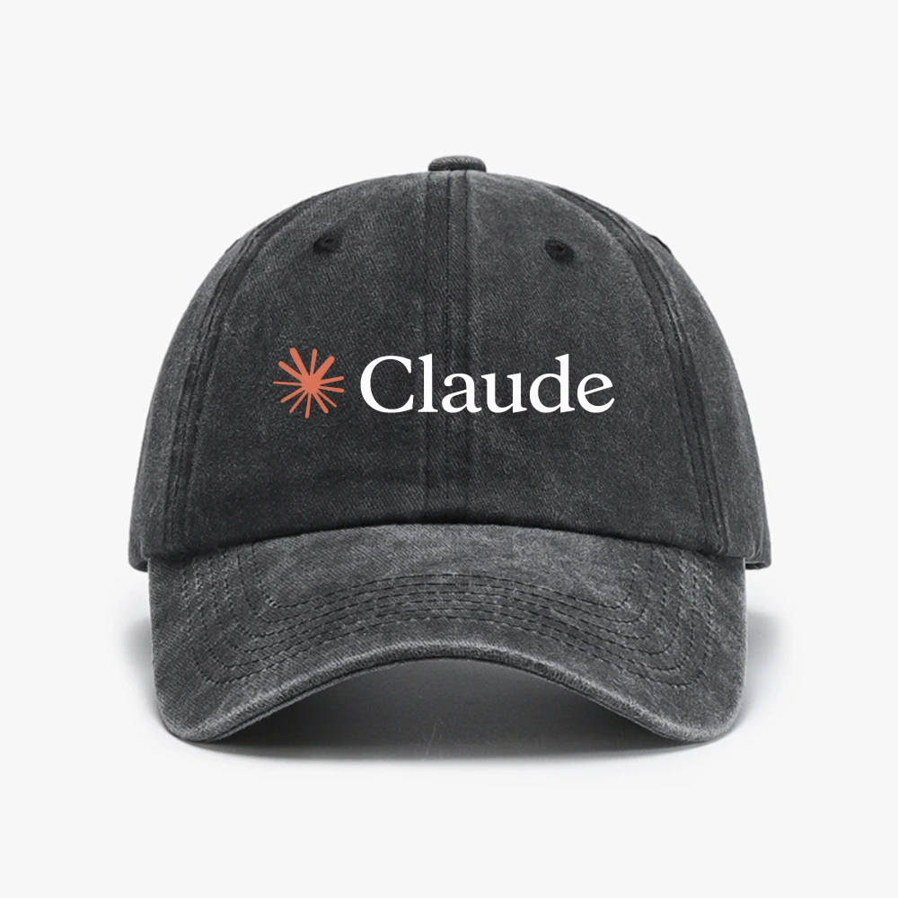 Claude AI hat Cool Minimal Artificial Intelligence Tech Opus vintage Washed Baseball Cap Minimalist Style Breathable hats